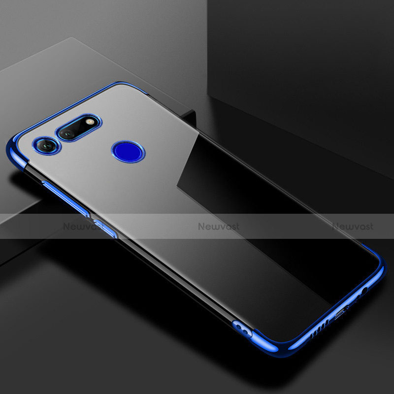 Ultra-thin Transparent TPU Soft Case Cover S01 for Huawei Honor V20 Blue