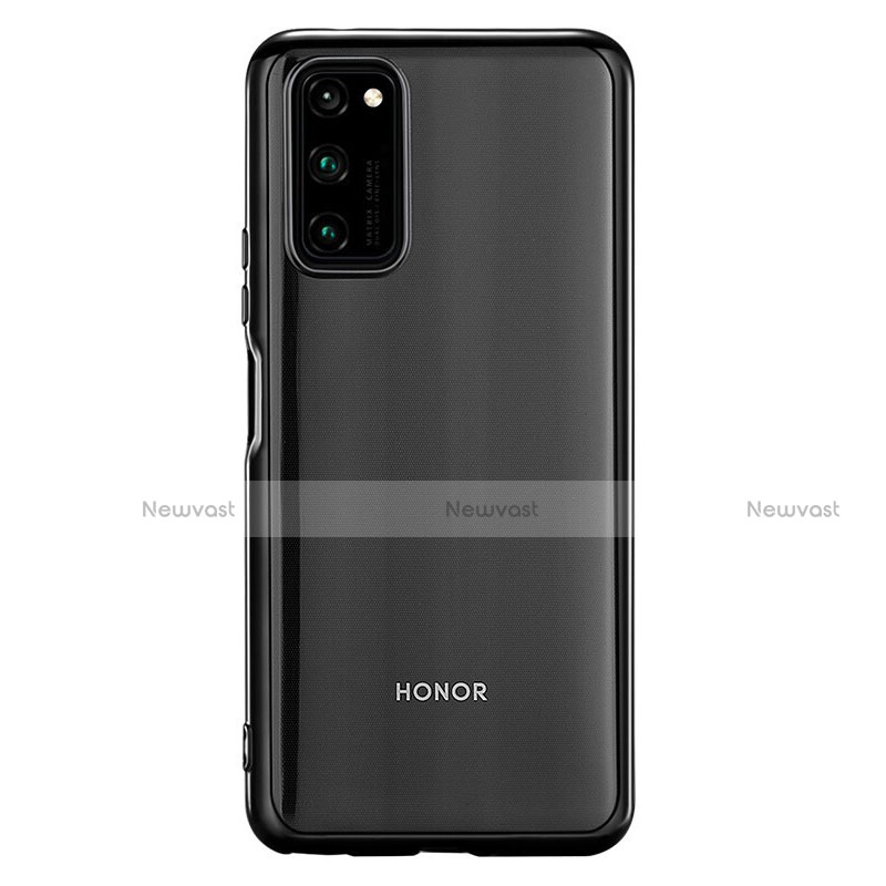 Ultra-thin Transparent TPU Soft Case Cover S01 for Huawei Honor V30 5G Black