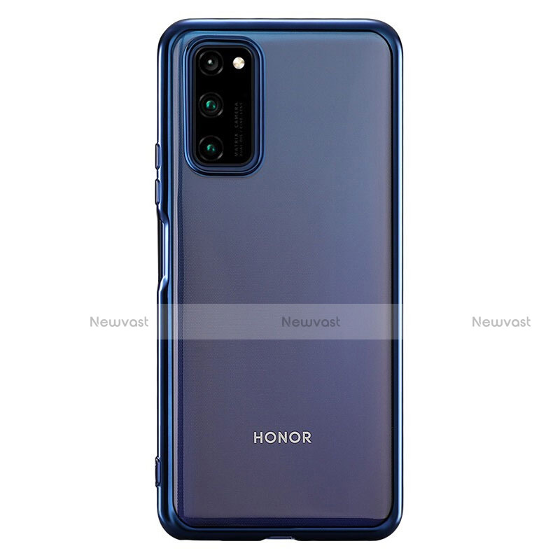 Ultra-thin Transparent TPU Soft Case Cover S01 for Huawei Honor V30 Pro 5G Blue