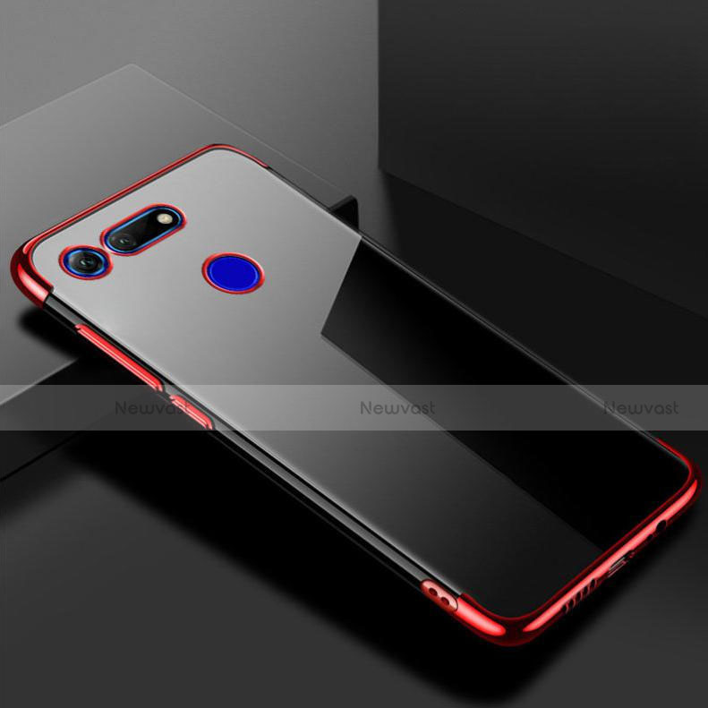 Ultra-thin Transparent TPU Soft Case Cover S01 for Huawei Honor View 20 Red