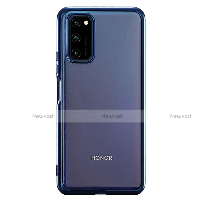 Ultra-thin Transparent TPU Soft Case Cover S01 for Huawei Honor View 30 Pro 5G Blue