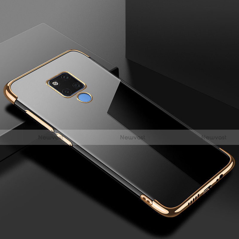 Ultra-thin Transparent TPU Soft Case Cover S01 for Huawei Mate 20 X 5G Gold