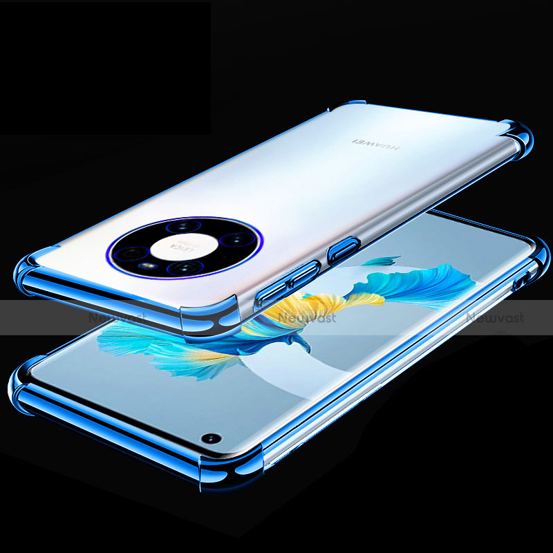 Ultra-thin Transparent TPU Soft Case Cover S01 for Huawei Mate 40 Blue