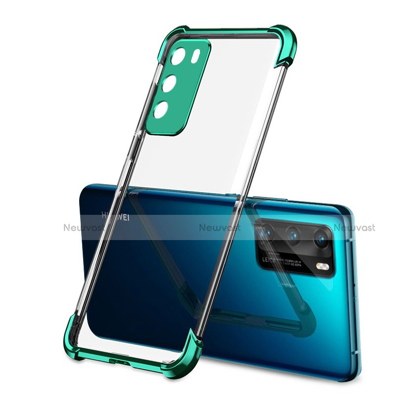 Ultra-thin Transparent TPU Soft Case Cover S01 for Huawei P40 Green