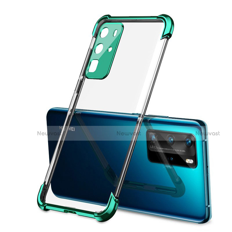 Ultra-thin Transparent TPU Soft Case Cover S01 for Huawei P40 Pro Green