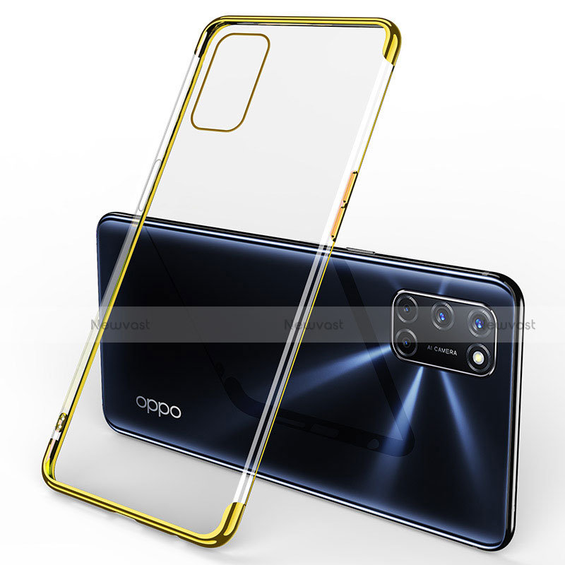 Ultra-thin Transparent TPU Soft Case Cover S01 for Oppo A52 Yellow