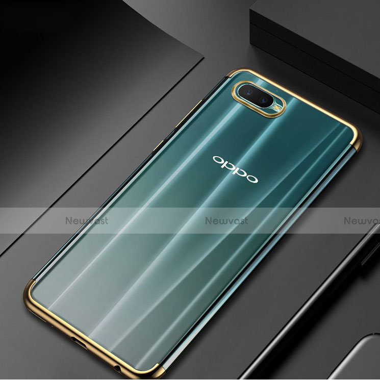 Ultra-thin Transparent TPU Soft Case Cover S01 for Oppo R15X Gold