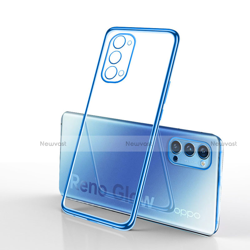 Ultra-thin Transparent TPU Soft Case Cover S01 for Oppo Reno4 5G