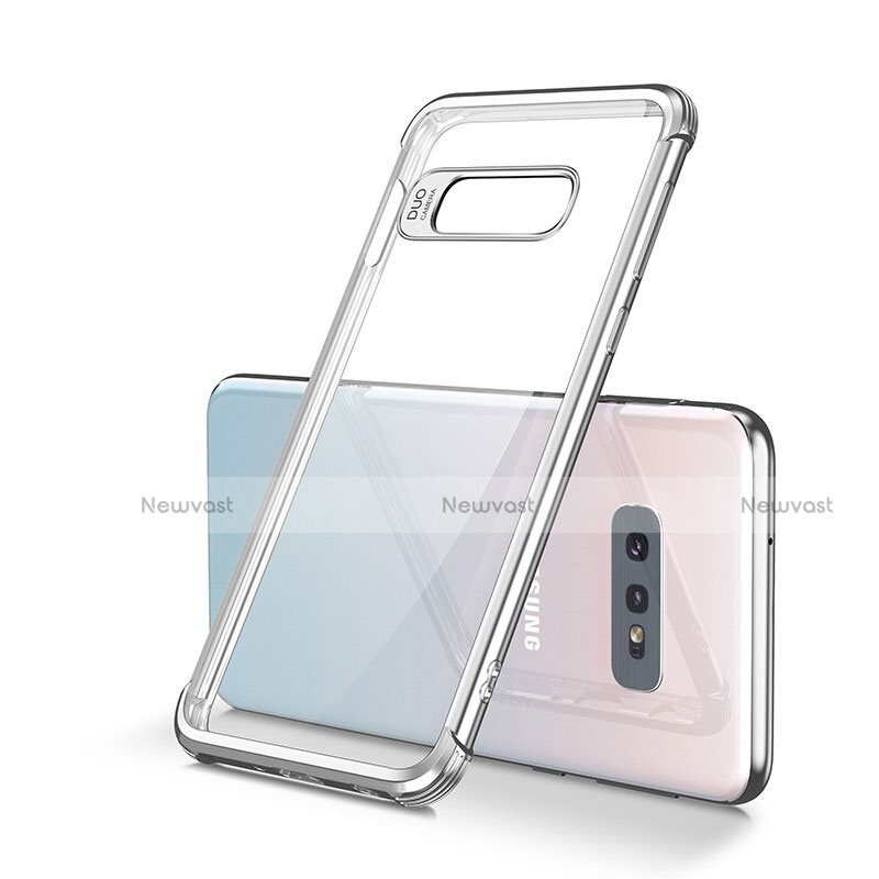 Ultra-thin Transparent TPU Soft Case Cover S01 for Samsung Galaxy S10e Silver