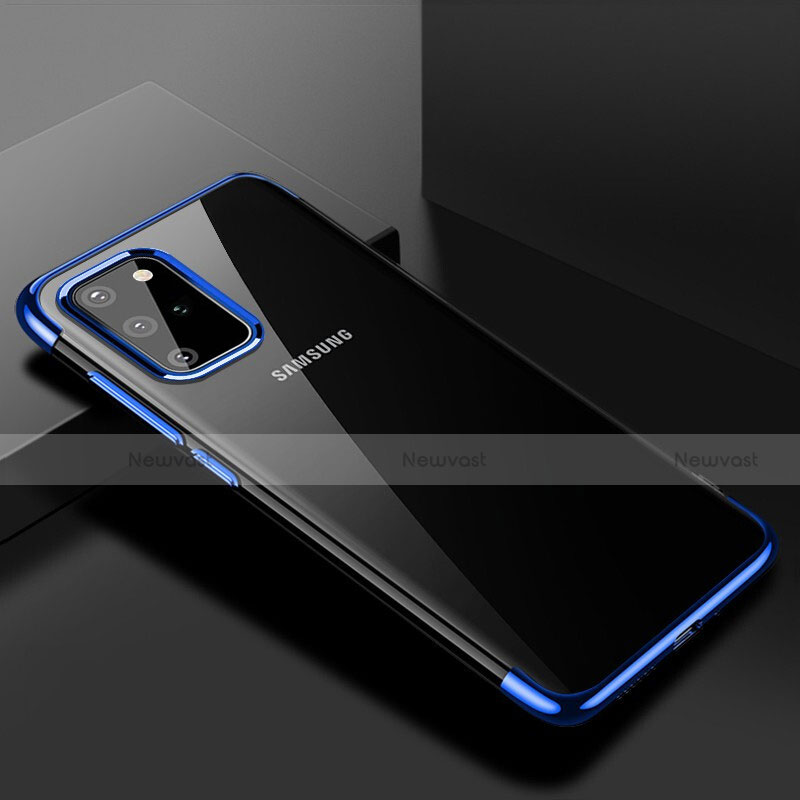 Ultra-thin Transparent TPU Soft Case Cover S01 for Samsung Galaxy S20 Plus Blue