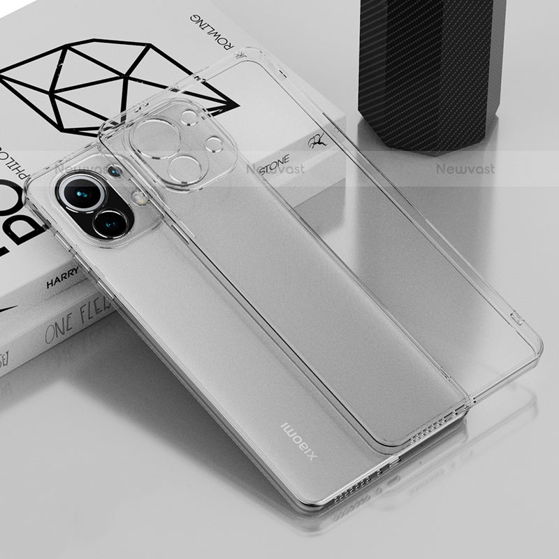 Ultra-thin Transparent TPU Soft Case Cover S01 for Xiaomi Mi 11 Lite 5G NE Clear