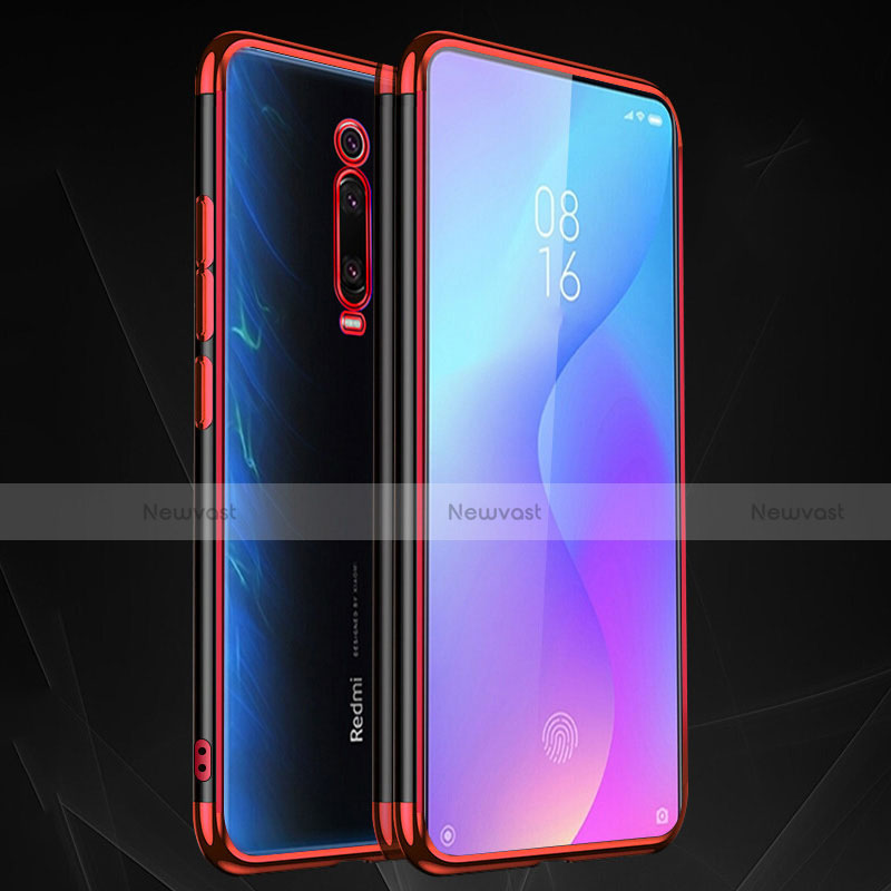 Ultra-thin Transparent TPU Soft Case Cover S01 for Xiaomi Mi 9T Pro Red