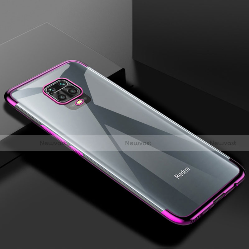 Ultra-thin Transparent TPU Soft Case Cover S01 for Xiaomi Poco M2 Pro Purple