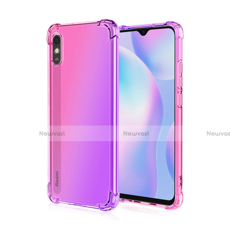 Ultra-thin Transparent TPU Soft Case Cover S01 for Xiaomi Redmi 9A Clove Purple