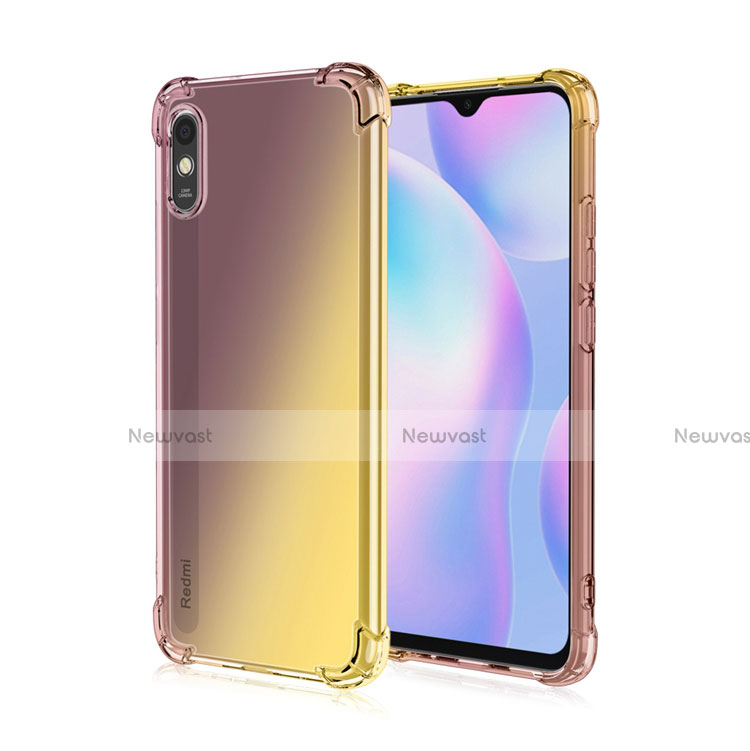 Ultra-thin Transparent TPU Soft Case Cover S01 for Xiaomi Redmi 9AT Brown