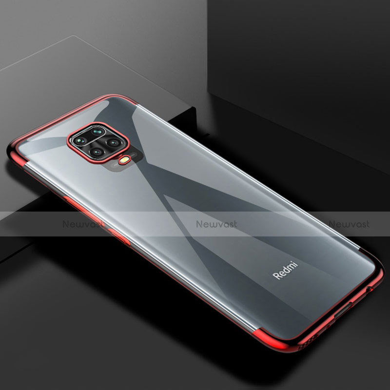 Ultra-thin Transparent TPU Soft Case Cover S01 for Xiaomi Redmi Note 9 Pro Max Red