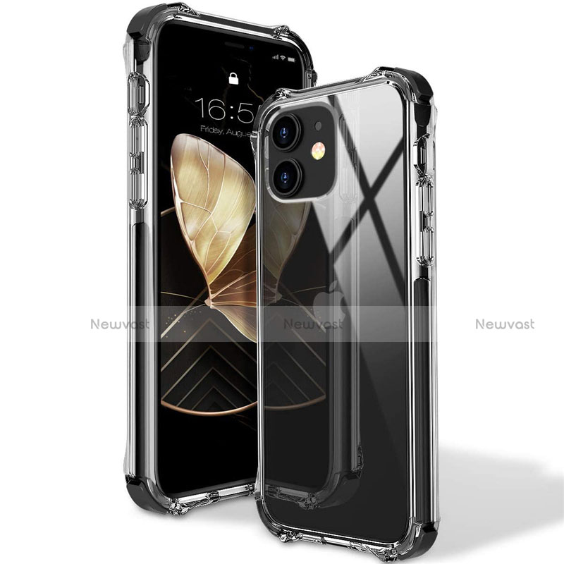 Ultra-thin Transparent TPU Soft Case Cover S02 for Apple iPhone 12 Mini Black