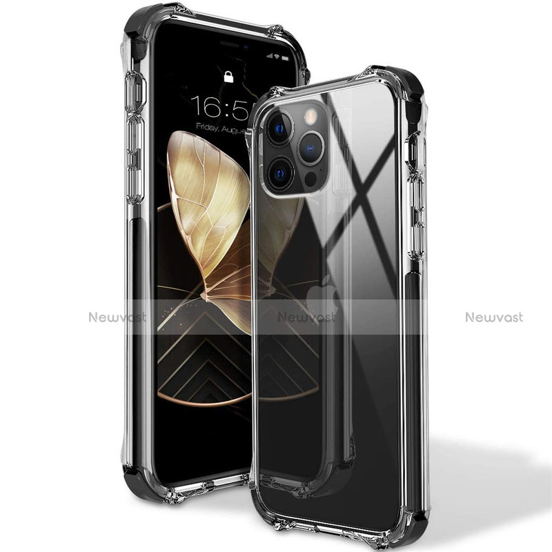 Ultra-thin Transparent TPU Soft Case Cover S02 for Apple iPhone 12 Pro Max Black