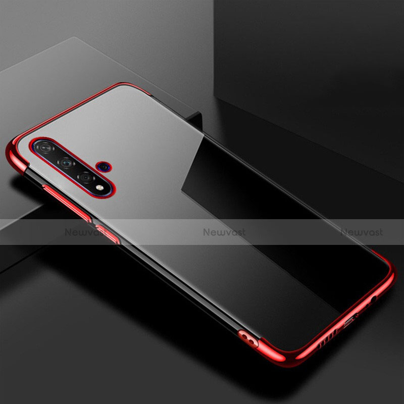 Ultra-thin Transparent TPU Soft Case Cover S02 for Huawei Honor 20 Red