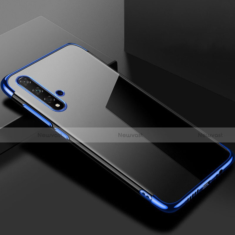 Ultra-thin Transparent TPU Soft Case Cover S02 for Huawei Honor 20S Blue