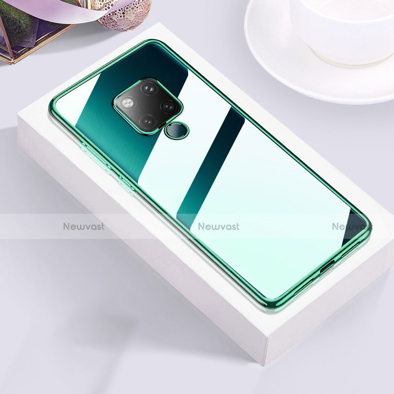 Ultra-thin Transparent TPU Soft Case Cover S02 for Huawei Mate 20 X 5G Green