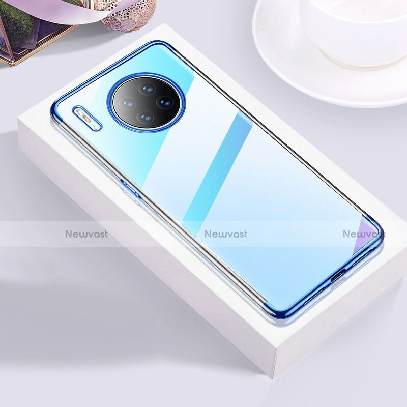 Ultra-thin Transparent TPU Soft Case Cover S02 for Huawei Mate 30 5G Blue