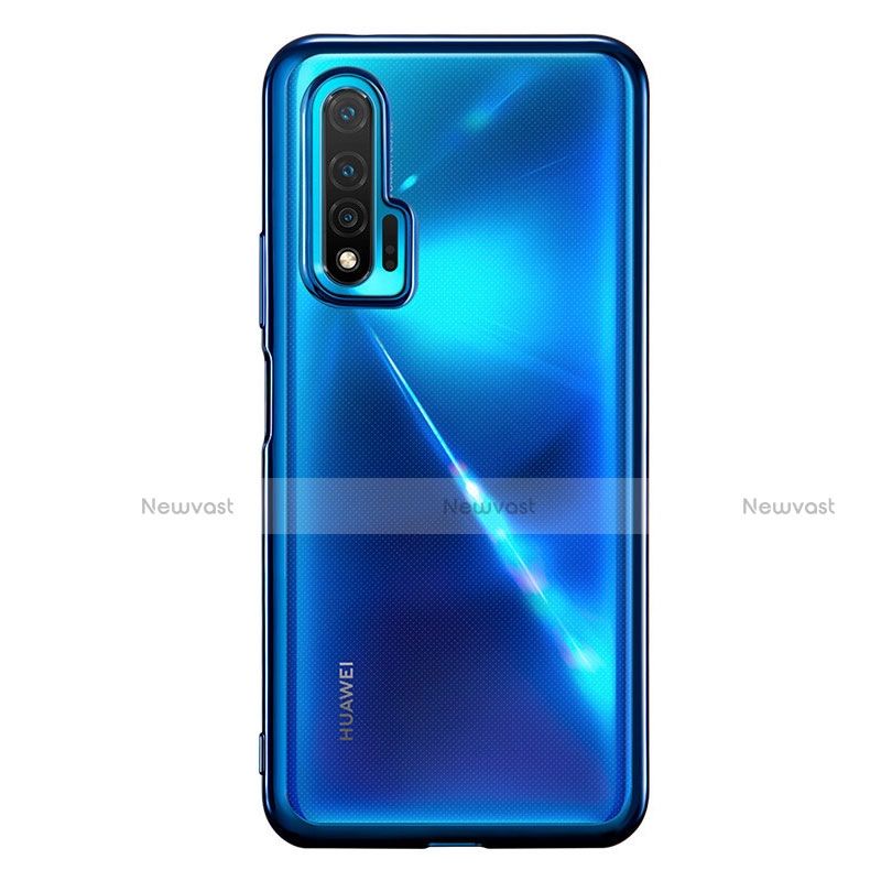 Ultra-thin Transparent TPU Soft Case Cover S02 for Huawei Nova 6 5G Blue