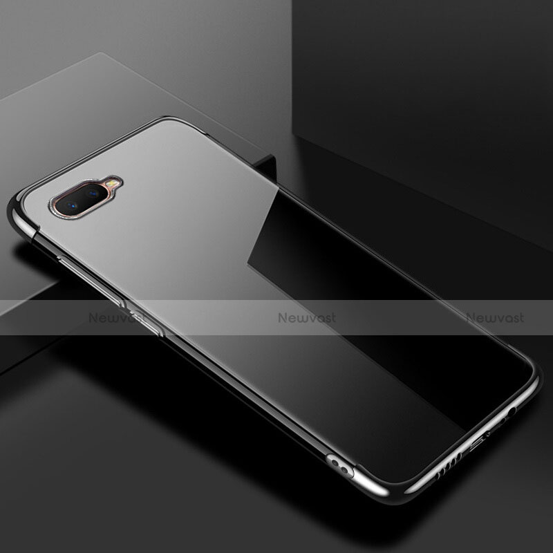 Ultra-thin Transparent TPU Soft Case Cover S02 for Oppo K1 Black
