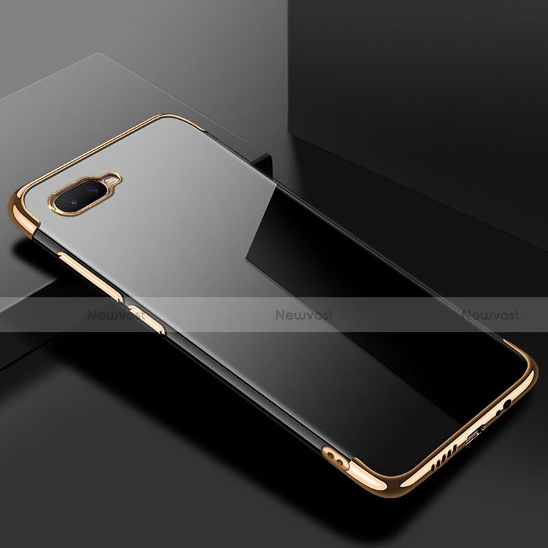 Ultra-thin Transparent TPU Soft Case Cover S02 for Oppo R17 Neo Gold
