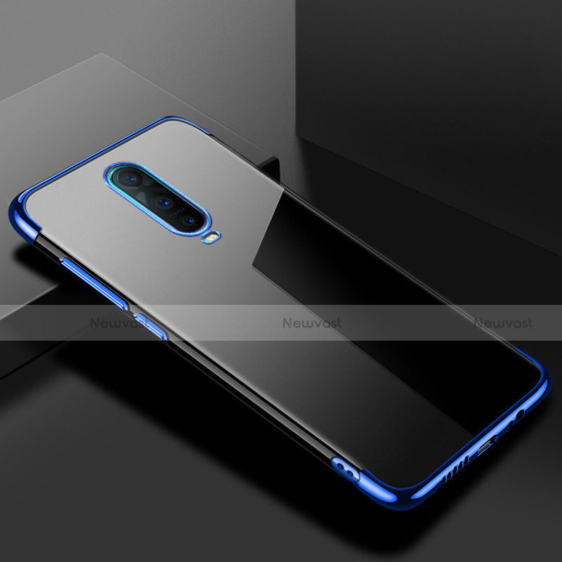 Ultra-thin Transparent TPU Soft Case Cover S02 for Oppo R17 Pro Blue