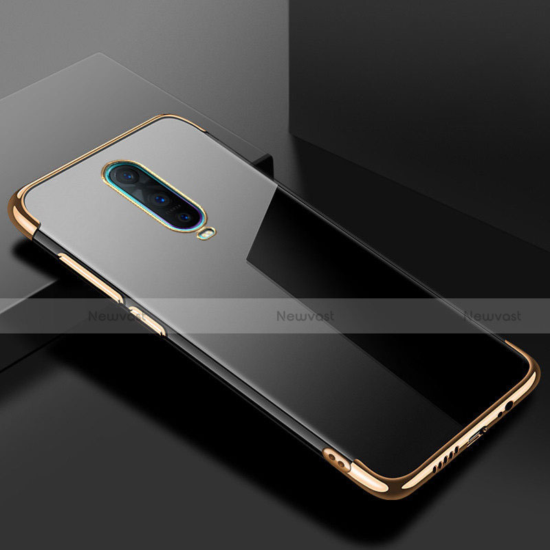 Ultra-thin Transparent TPU Soft Case Cover S02 for Oppo R17 Pro Gold