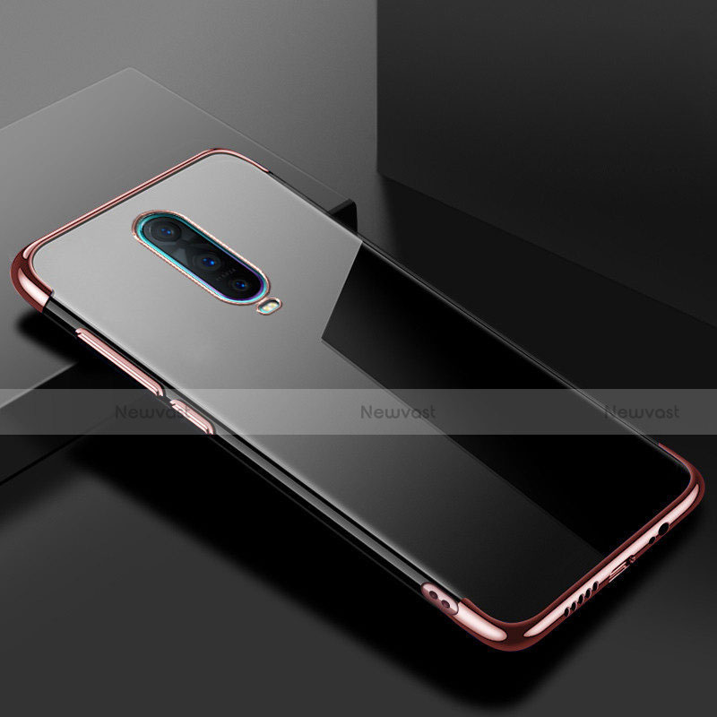 Ultra-thin Transparent TPU Soft Case Cover S02 for Oppo R17 Pro Rose Gold