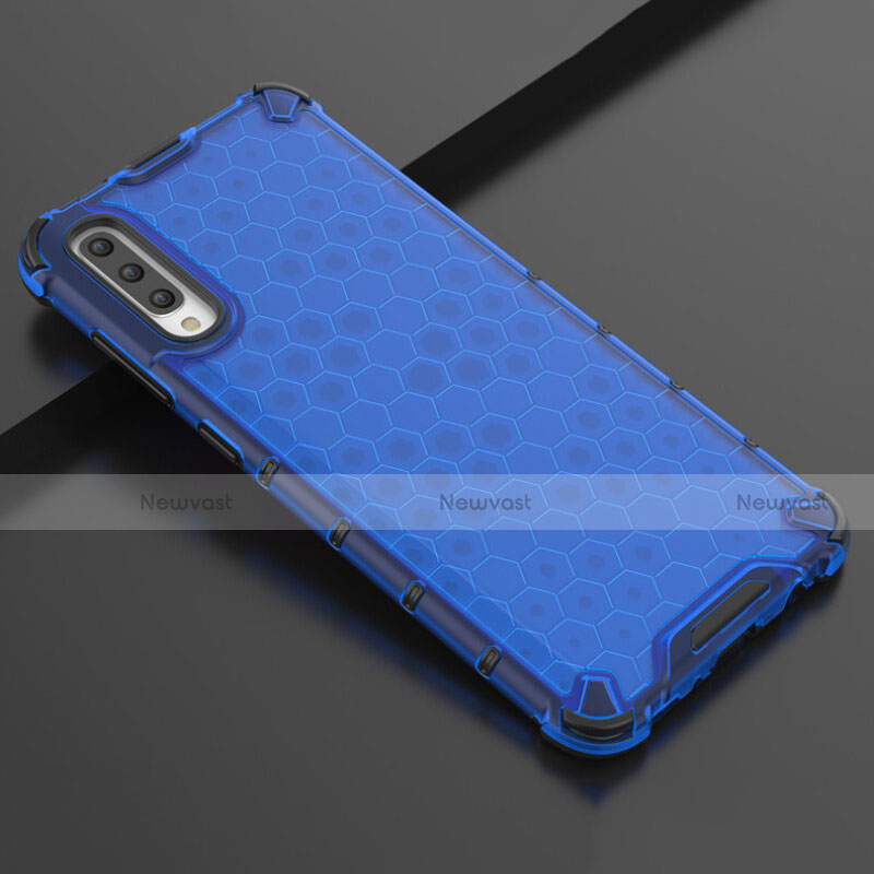 Ultra-thin Transparent TPU Soft Case Cover S02 for Samsung Galaxy A70S Blue