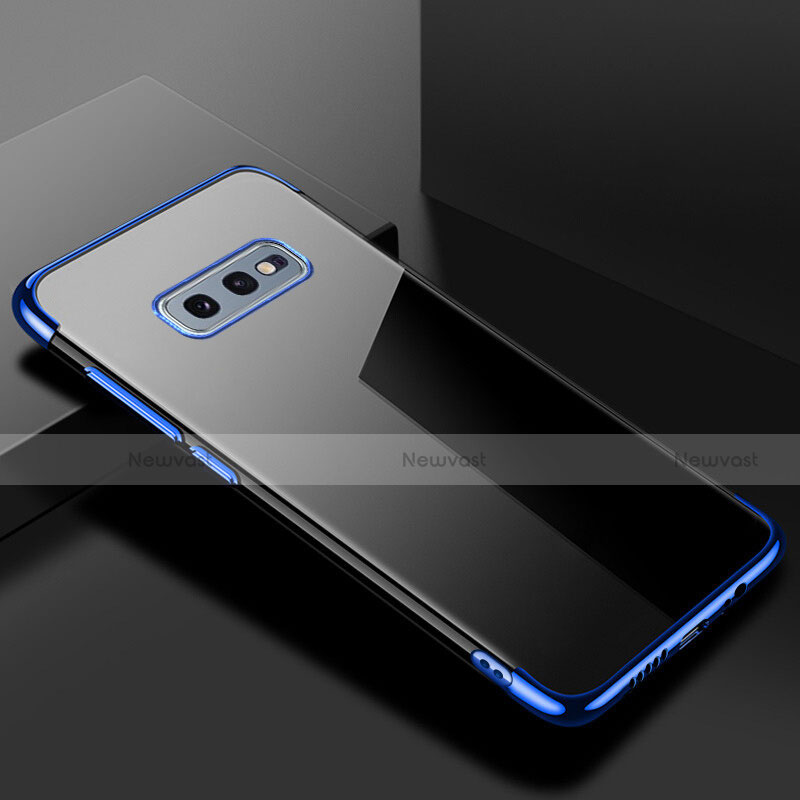 Ultra-thin Transparent TPU Soft Case Cover S02 for Samsung Galaxy S10e Blue