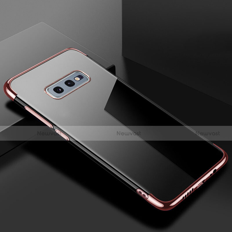 Ultra-thin Transparent TPU Soft Case Cover S02 for Samsung Galaxy S10e Rose Gold