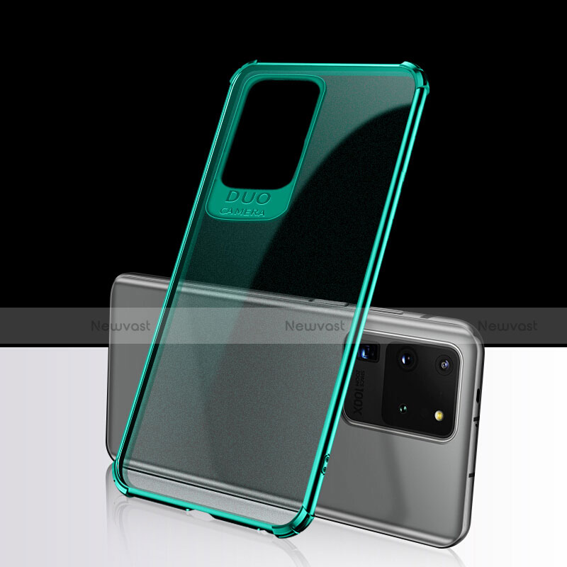 Ultra-thin Transparent TPU Soft Case Cover S02 for Samsung Galaxy S20 Ultra 5G Green