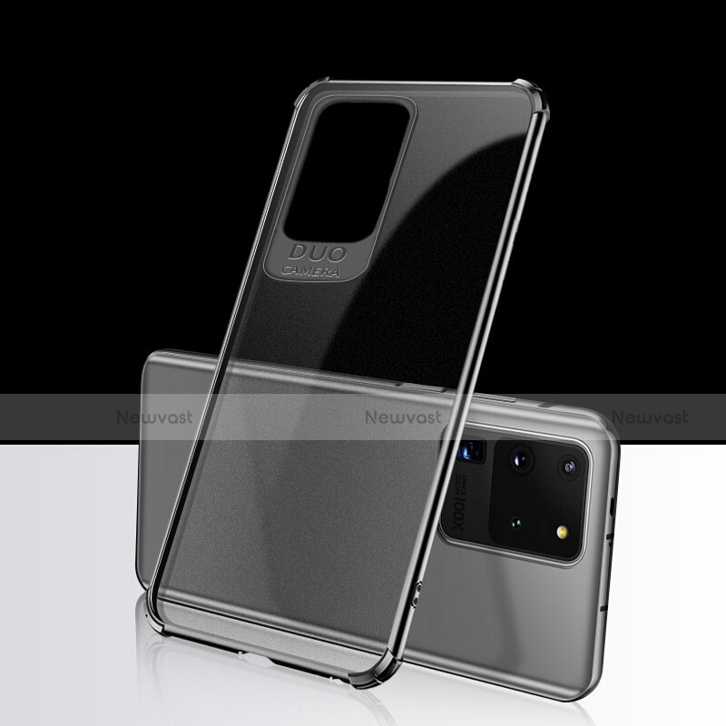 Ultra-thin Transparent TPU Soft Case Cover S02 for Samsung Galaxy S20 Ultra Black