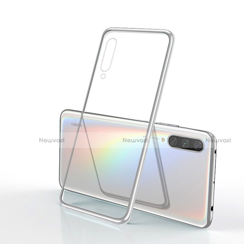 Ultra-thin Transparent TPU Soft Case Cover S02 for Xiaomi Mi A3 Silver