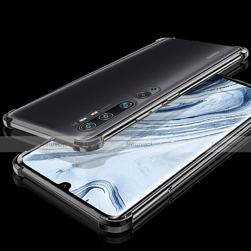 Ultra-thin Transparent TPU Soft Case Cover S02 for Xiaomi Mi Note 10 Pro Black