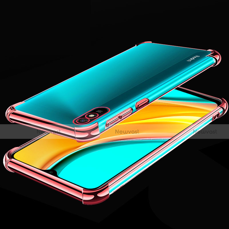 Ultra-thin Transparent TPU Soft Case Cover S02 for Xiaomi Redmi 9i Rose Gold