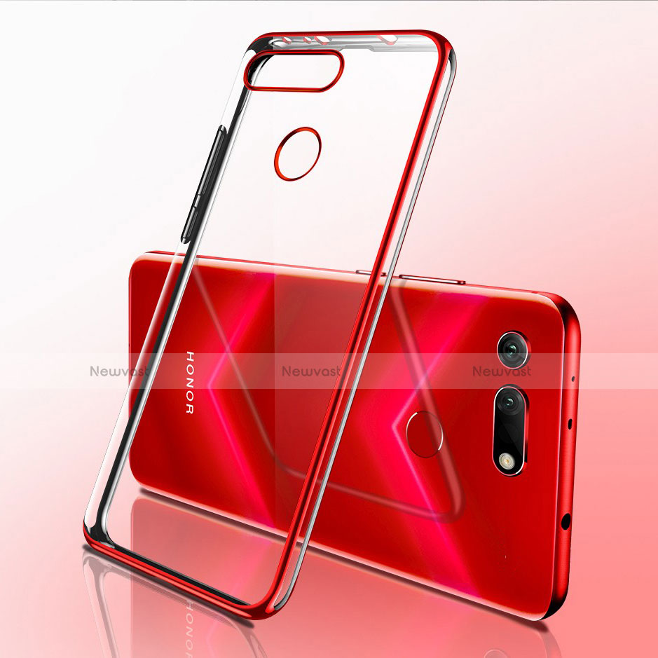 Ultra-thin Transparent TPU Soft Case Cover S03 for Huawei Honor View 20 Red