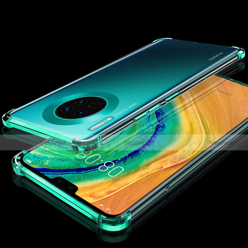 Ultra-thin Transparent TPU Soft Case Cover S03 for Huawei Mate 30 5G Green