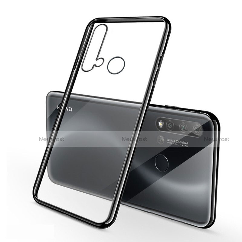 Ultra-thin Transparent TPU Soft Case Cover S03 for Huawei Nova 5i Black