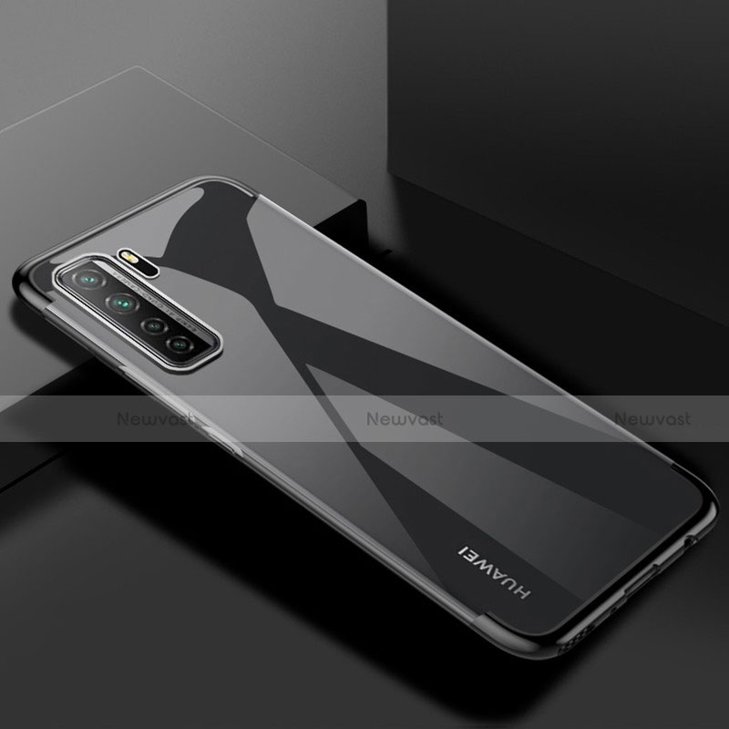 Ultra-thin Transparent TPU Soft Case Cover S03 for Huawei Nova 7 SE 5G Black