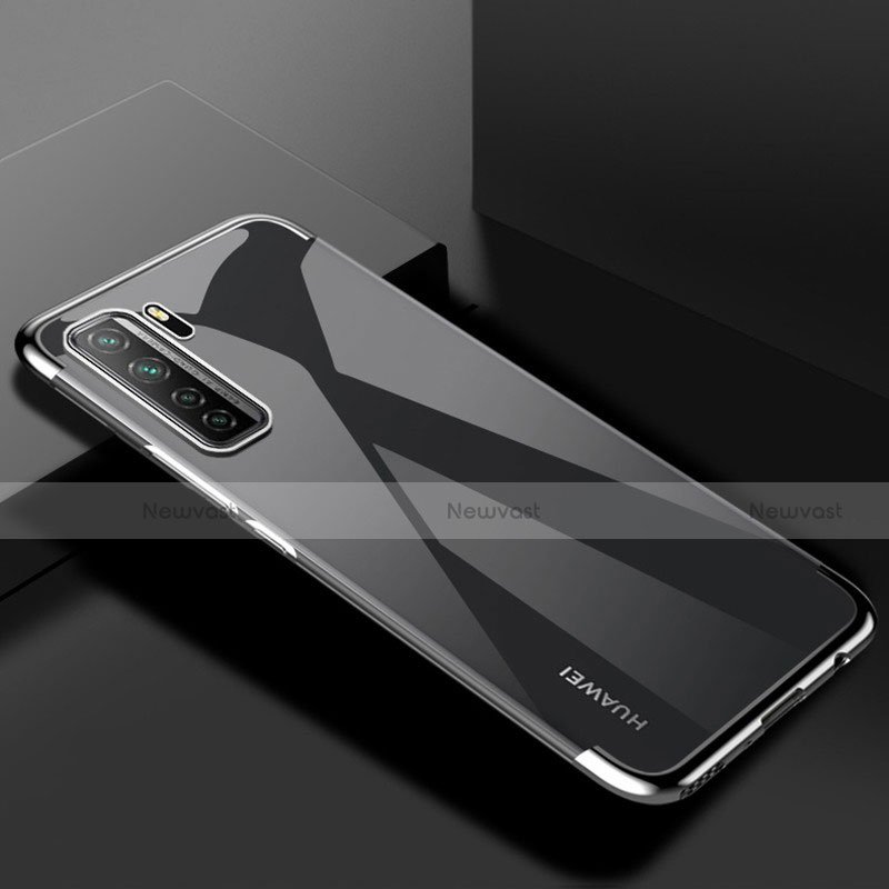 Ultra-thin Transparent TPU Soft Case Cover S03 for Huawei Nova 7 SE 5G Silver