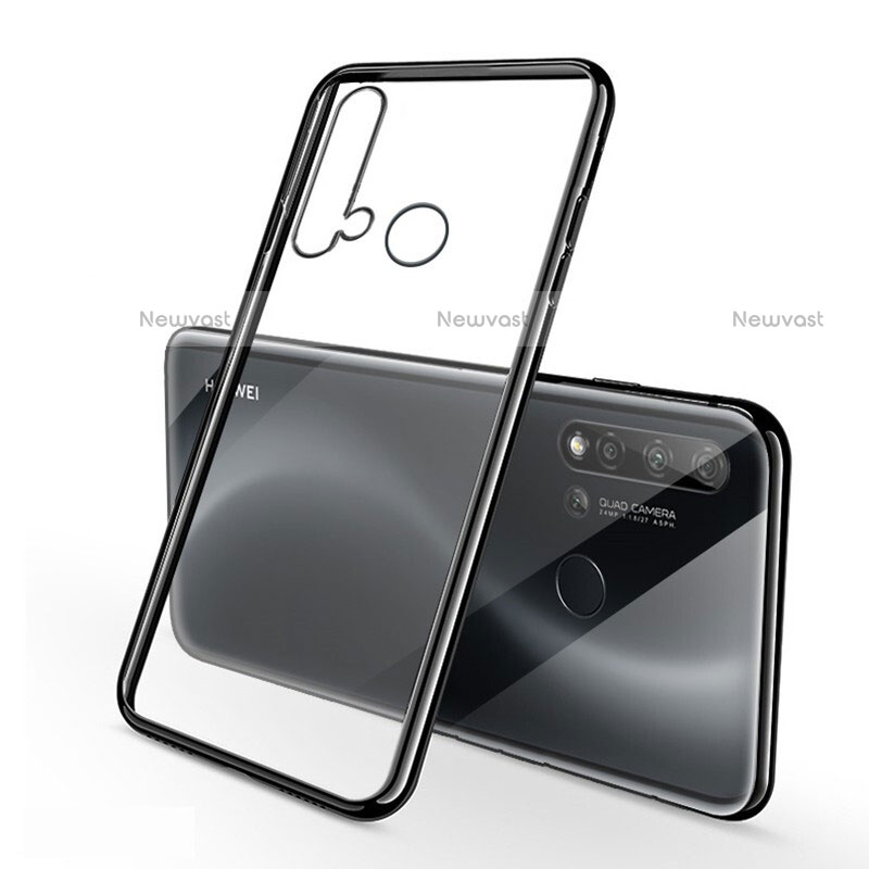 Ultra-thin Transparent TPU Soft Case Cover S03 for Huawei P20 Lite (2019) Black