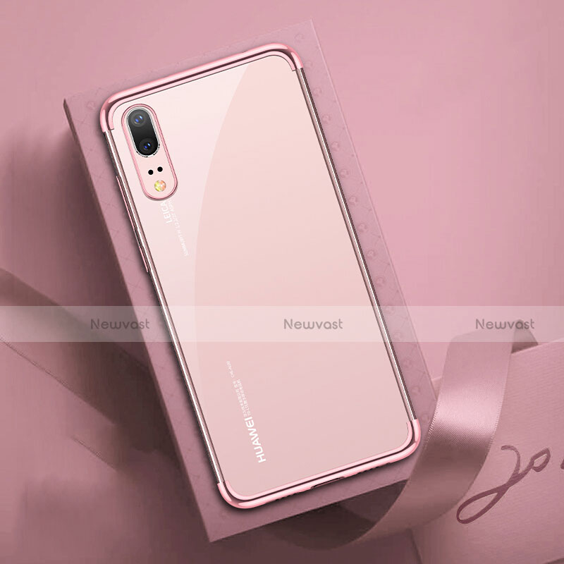 Ultra-thin Transparent TPU Soft Case Cover S03 for Huawei P20 Rose Gold