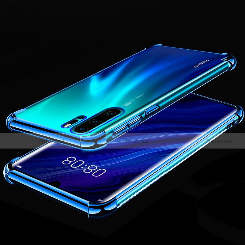 Ultra-thin Transparent TPU Soft Case Cover S03 for Huawei P30 Pro New Edition Blue