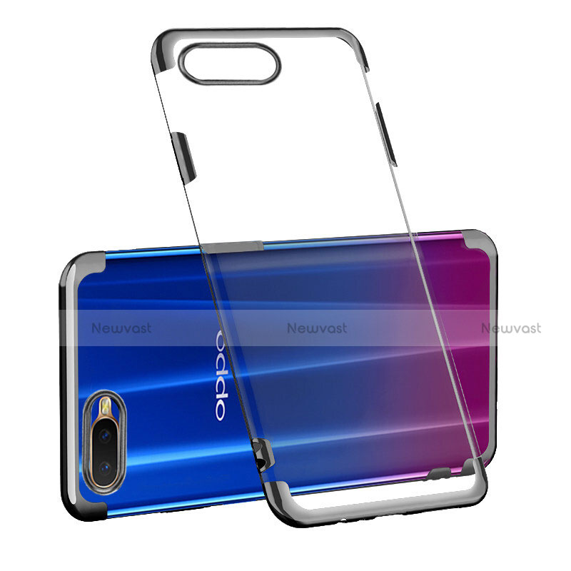 Ultra-thin Transparent TPU Soft Case Cover S03 for Oppo R17 Neo Black