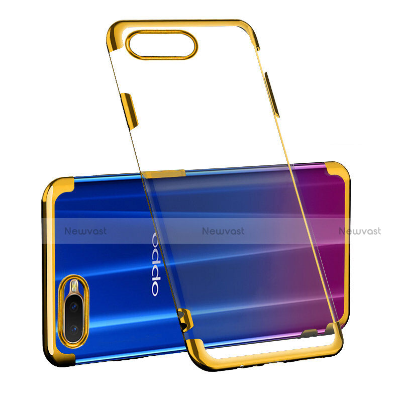 Ultra-thin Transparent TPU Soft Case Cover S03 for Oppo R17 Neo Gold